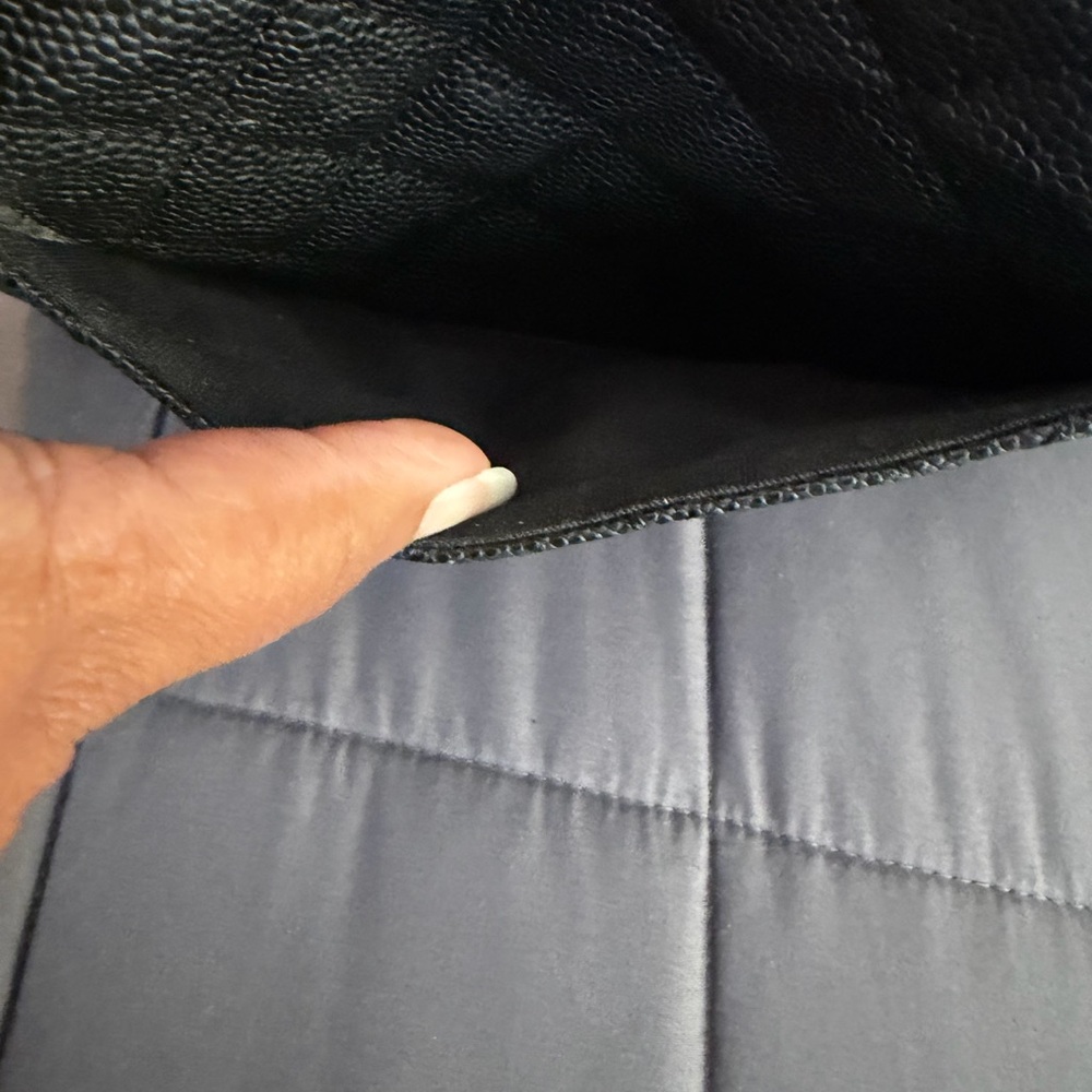 Fashion Magazine Black Quilted Wristlet Clutch with Gold Hardware - Picture 6 of 10